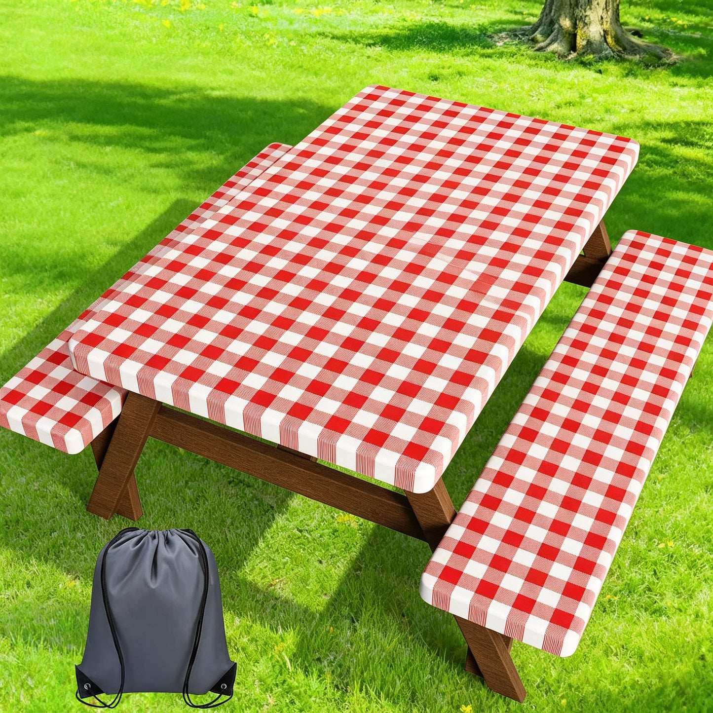 Waterproof Picnic Table Cover Set for Outdoor Dining