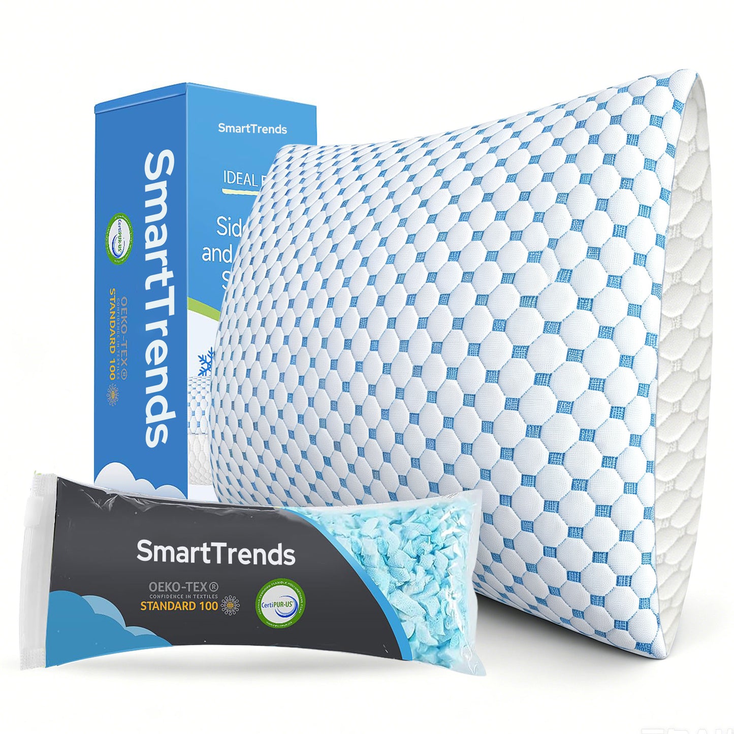 Adjustable Cooling Memory Foam Pillow for Better Sleep