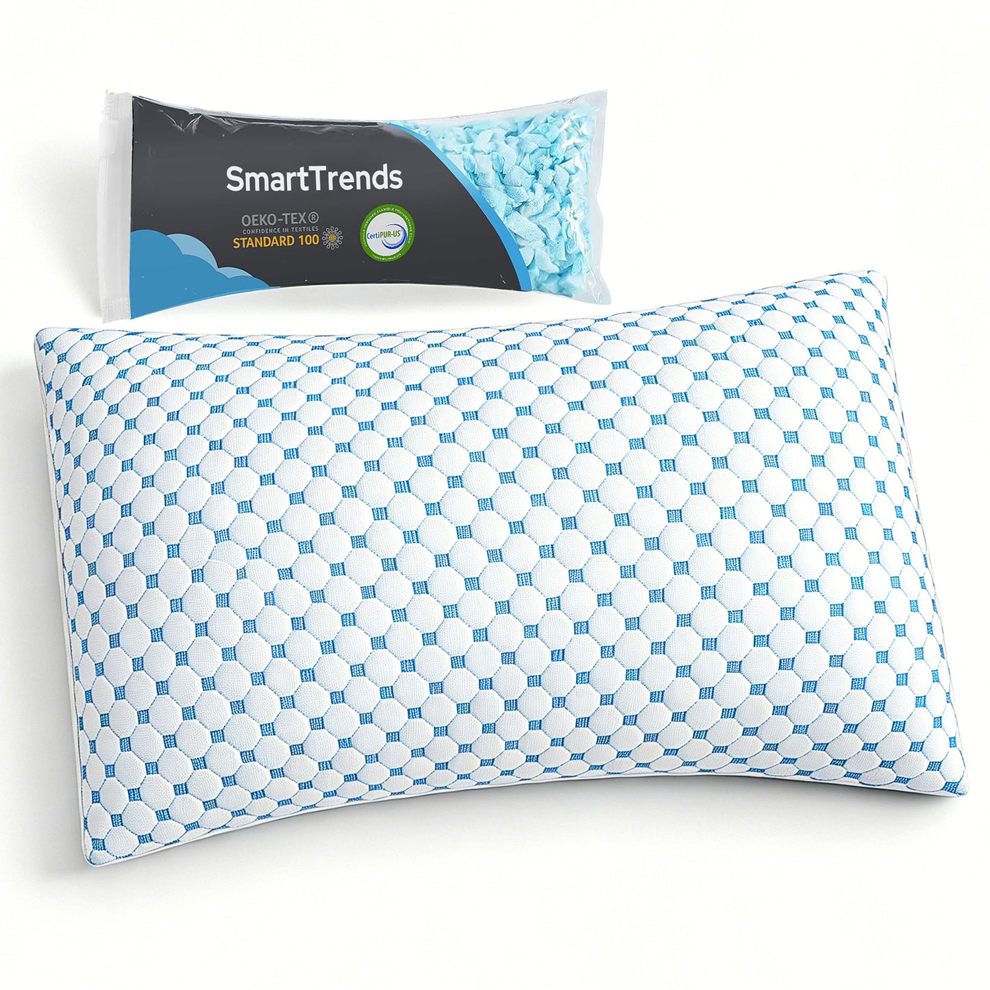 Adjustable Cooling Memory Foam Pillow for Better Sleep